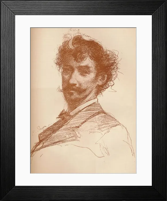 Framed Print : Portrait of Whistler, 1880 (1903-1904). Artist: Paul Adolphe Rajon