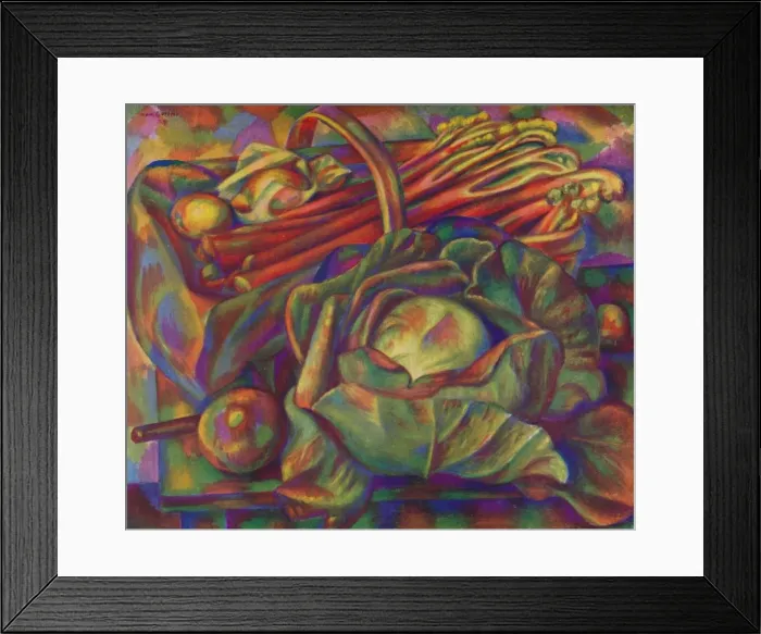 Framed Print : Cabbage and Rhubarb (Savoy Green), 1929 (1930). Artist: Mark Gertler Framed Print : Cabbage and Rhubarb (Savoy Green), 1929 (1930). Artist: Mark Gertler