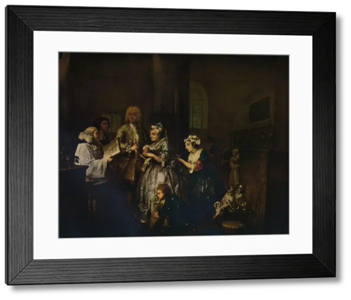 Framed Print : A Rakes Progress - 5: He Marries, 1733 (1934). Artist: William Hogarth Framed Print : A Rakes Progress - 5: He Marries, 1733 (1934). Artist: William Hogarth