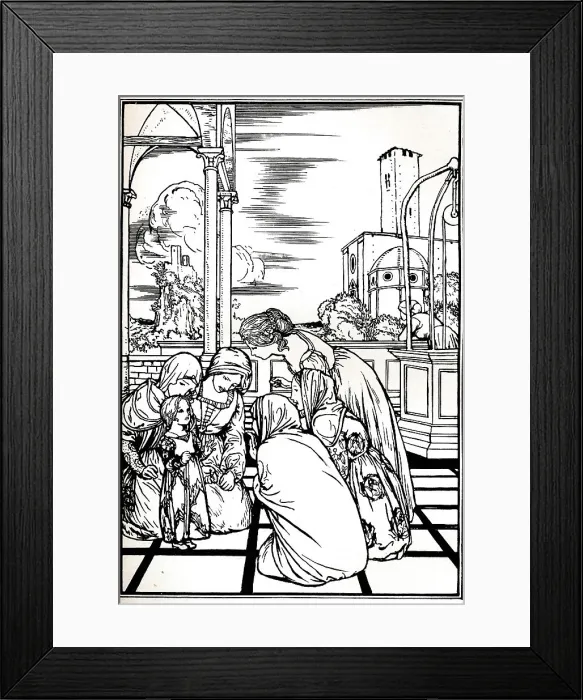 Framed Print : An illustration from The Tempest, 1901 (1901-1902). Artist: Robert Anning Bell Framed Print : An illustration from The Tempest, 1901 (1901-1902). Artist: Robert Anning Bell