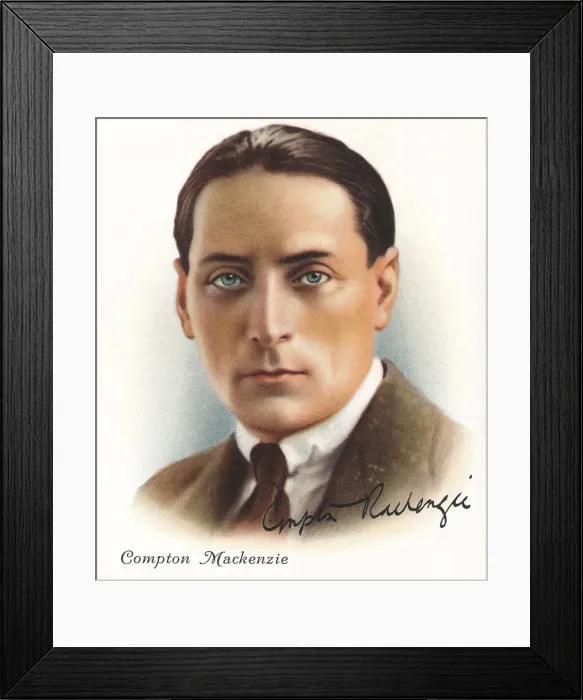 Framed Print : Compton Mackenzie, 1937. Artists: Unknown, WD & HO Wills Framed Print : Compton Mackenzie, 1937. Artists: Unknown, WD & HO Wills