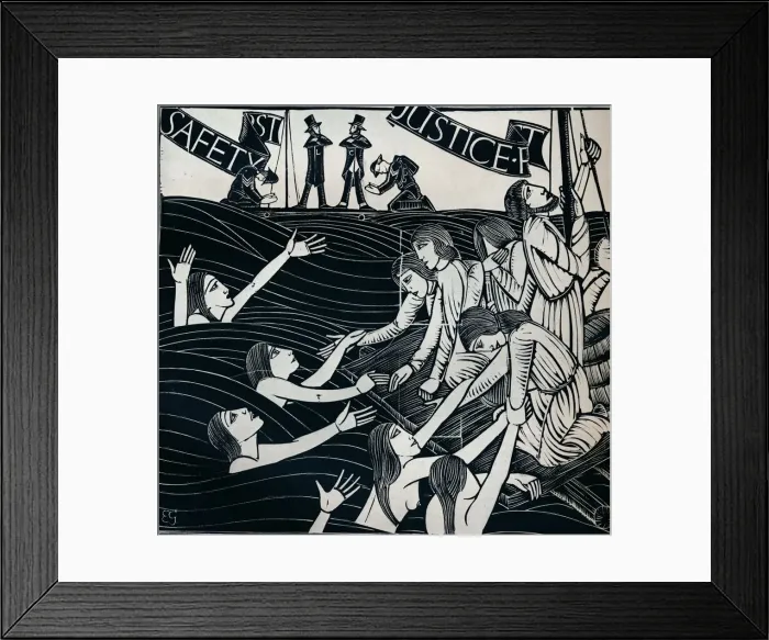 Framed Print : Safety First, 1925 (1934). Artist: Eric Gill Framed Print : Safety First, 1925 (1934). Artist: Eric Gill