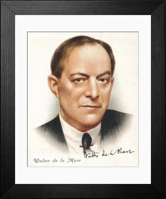 Framed Print : Walter de la Mare, 1937. Artist: Walter de la Mare