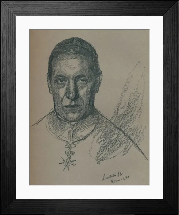 Framed Print : Sketch-Portrait of His Eminence Cardinal Rampolla, 1900 (1901-1902). Artists: Fulop Laszlo, Philip A de Laszlo Framed Print : Sketch-Portrait of His Eminence Cardinal Rampolla, 1900 (1901-1902). Artists: Fulop Laszlo, Philip A de Laszlo