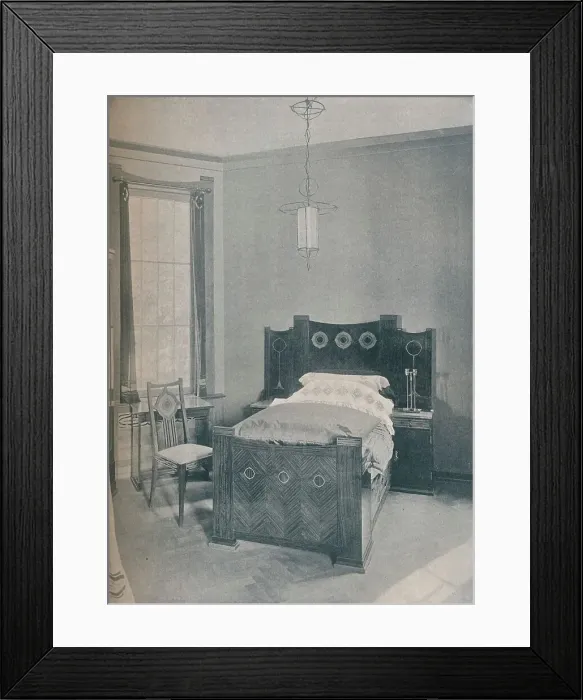 Framed Print : A childs bed designed by Peter Behrens, executed by TD Heymann, 1901 Framed Print : A childs bed designed by Peter Behrens, executed by TD Heymann, 1901