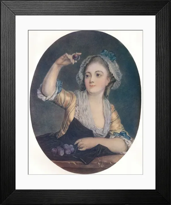 Framed Print : Les Prunes, c18th century. Artist: P Davesne Framed Print : Les Prunes, c18th century. Artist: P Davesne