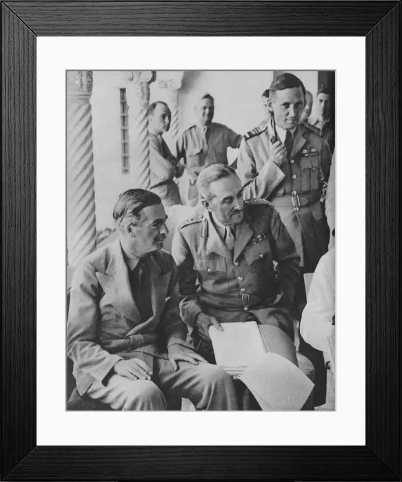 Framed Print : Council of War in Algiers: Mr Churchill with his Captains, 1943 Framed Print : Council of War in Algiers: Mr Churchill with his Captains, 1943