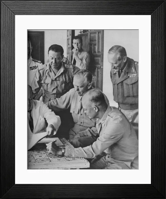 Framed Print : Council of War in Algiers: Mr Churchill with his Captains, 1943 Framed Print : Council of War in Algiers: Mr Churchill with his Captains, 1943