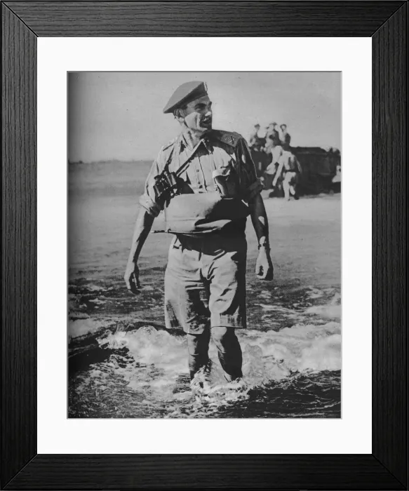 Framed Print : Invasion General Wades Ashore, 1943-44 Framed Print : Invasion General Wades Ashore, 1943-44