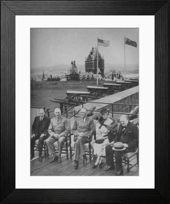 Framed Print : Fourth Churchill-Roosevelt Conference, 1943-44 Framed Print : Fourth Churchill-Roosevelt Conference, 1943-44