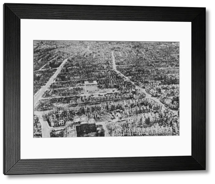 Framed Print : What British Bombers Did at Bremen on the Weser, 1945