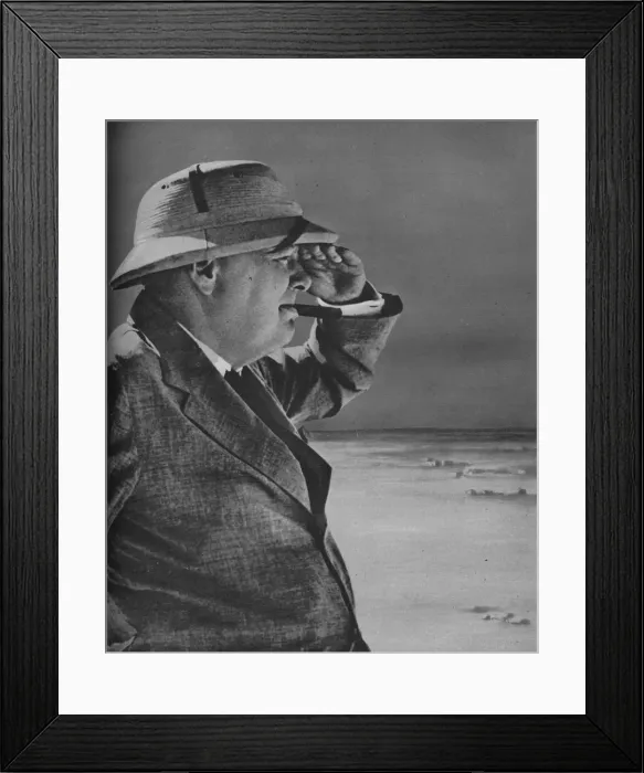 Framed Print : Mr. Churchill Spies the Enemy, 1943 Framed Print : Mr. Churchill Spies the Enemy, 1943