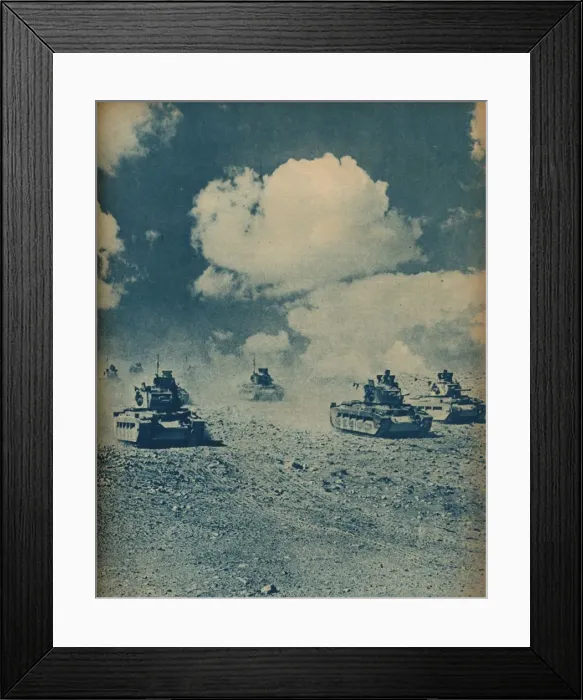 Framed Print : Matildas Waltzing on the Desert Floor, 1942 Framed Print : Matildas Waltzing on the Desert Floor, 1942