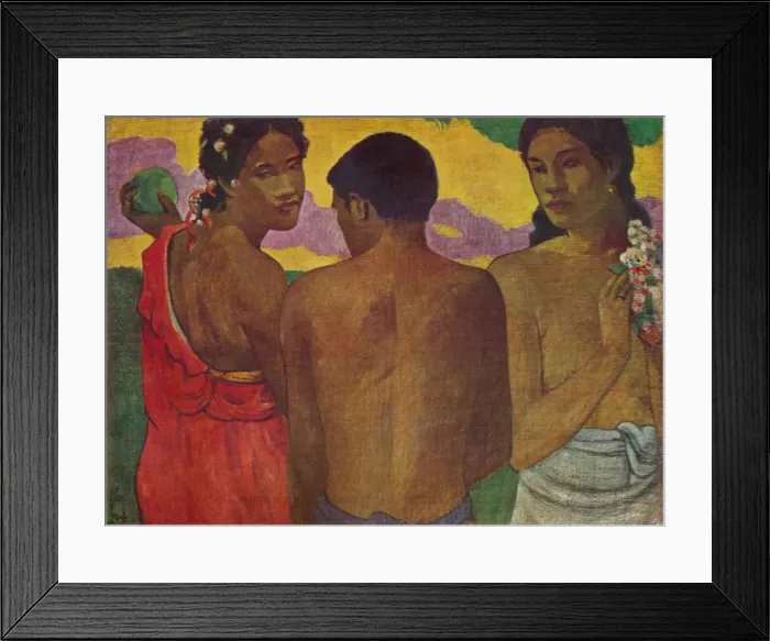 Framed Print : The Three Tahitians, 1899. Artist: Paul Gauguin Framed Print : The Three Tahitians, 1899. Artist: Paul Gauguin