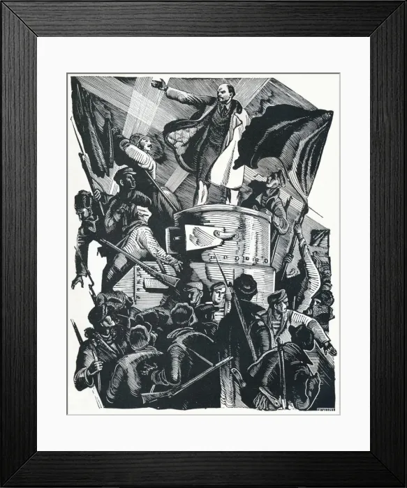 Framed Print : The Life of Lenin, 1936. Artist: Pyotr Nikolayevich Staronossov Framed Print : The Life of Lenin, 1936. Artist: Pyotr Nikolayevich Staronossov