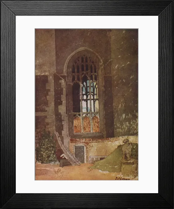 Framed Print : Window between St. Andrews Hall and the Dutch Church, Norwich, c1908. Artist: John Sell Cotman Framed Print : Window between St. Andrews Hall and the Dutch Church, Norwich, c1908. Artist: John Sell Cotman