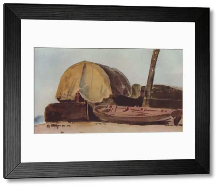 Framed Print : Boats, c19th century. Artist: Peter de Wint Framed Print : Boats, c19th century. Artist: Peter de Wint