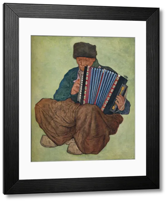 Framed Print : A Volendam Musician, 19th century. Artist: Nicols Wilhelm Jungmann Framed Print : A Volendam Musician, 19th century. Artist: Nicols Wilhelm Jungmann