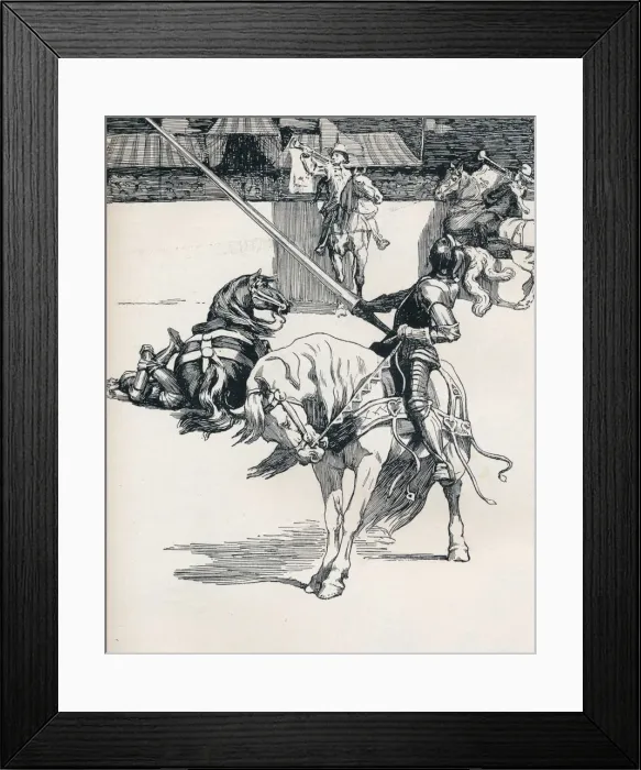 Framed Print : Illustration for Ivanhoe by Anonymous, c1898. Artists: Unknown, Ralph Nevill Framed Print : Illustration for Ivanhoe by Anonymous, c1898. Artists: Unknown, Ralph Nevill
