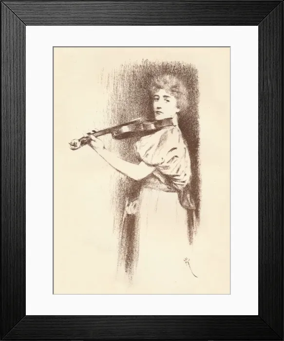 Framed Print : A Violinist, c1898. Artist: Fernand Khnopff Framed Print : A Violinist, c1898. Artist: Fernand Khnopff