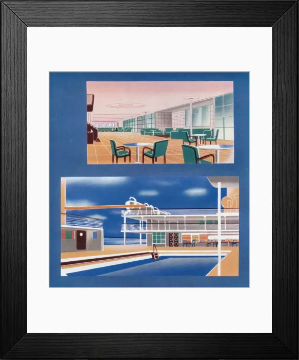 Framed Print : The Tourist Lounge and Swimming Bath of the RMS Orion, 1935 Framed Print : The Tourist Lounge and Swimming Bath of the RMS Orion, 1935