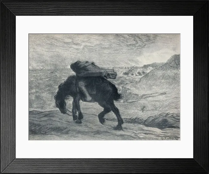 Framed Print : Phoebus et Boree, 19th century. Artist: Jean Francois Millet Framed Print : Phoebus et Boree, 19th century. Artist: Jean Francois Millet
