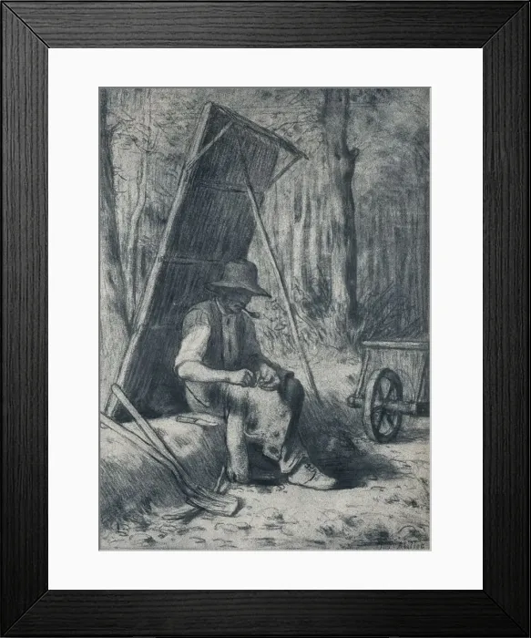 Framed Print : Le Cantonnier, (the Road-Mender), 19th century. Artist: Jean Francois Millet Framed Print : Le Cantonnier, (the Road-Mender), 19th century. Artist: Jean Francois Millet