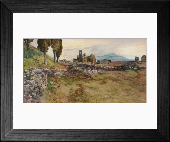 Framed Print : On the Via Appia, c19th century. Artists: Onorato Carlandi, Unknown Framed Print : On the Via Appia, c19th century. Artists: Onorato Carlandi, Unknown