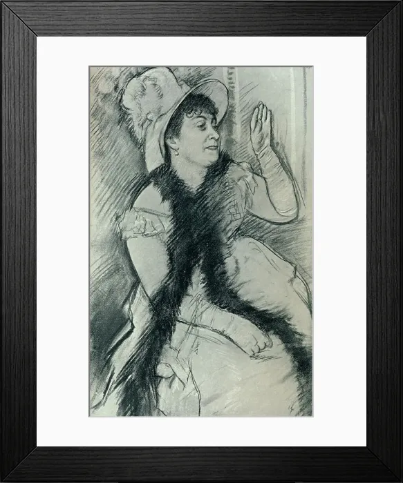 Framed Print : Portrait of Madame X, c19th century. Artist: Edgar Degas Framed Print : Portrait of Madame X, c19th century. Artist: Edgar Degas