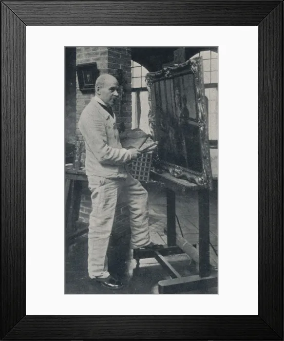 Framed Print : The Late Gaston La Touche in His Studio, c1913