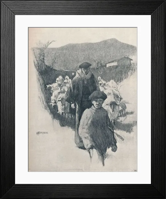 Framed Print : A Shepherd of the Pyrenees, c19th century. Artist: Elizabeth Adela Forbes Framed Print : A Shepherd of the Pyrenees, c19th century. Artist: Elizabeth Adela Forbes