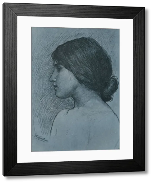 Framed Print : Study of a Head, c1899. Artist: John William Waterhouse Framed Print : Study of a Head, c1899. Artist: John William Waterhouse