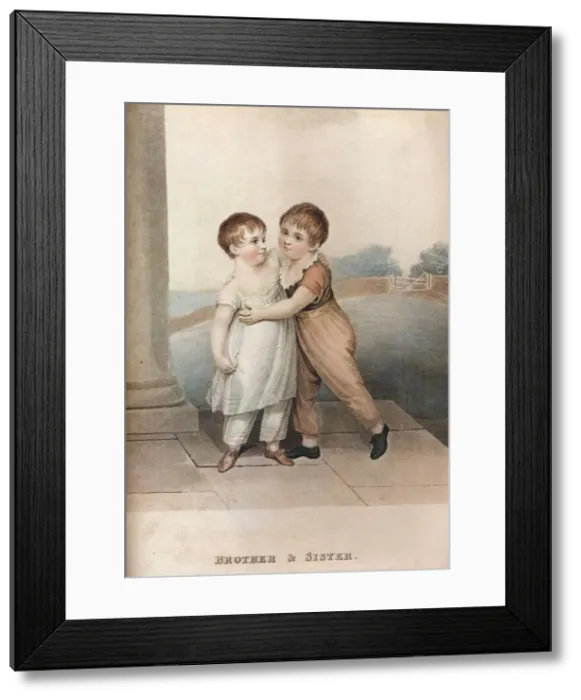 Framed Print : Brother & Sister, c18th century Framed Print : Brother & Sister, c18th century