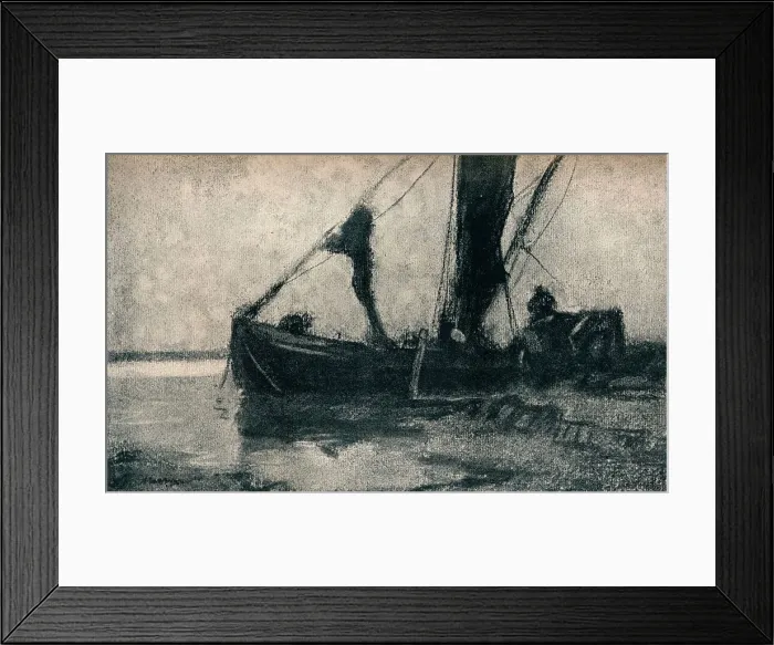 Framed Print : Loading the Barge, c19th century. Artist: Frank Mura Framed Print : Loading the Barge, c19th century. Artist: Frank Mura