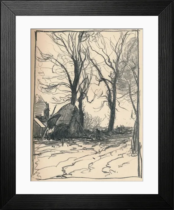 Framed Print : Study of Trees, Sompting, Sussex, c19th century. Artist: Frank Mura Framed Print : Study of Trees, Sompting, Sussex, c19th century. Artist: Frank Mura