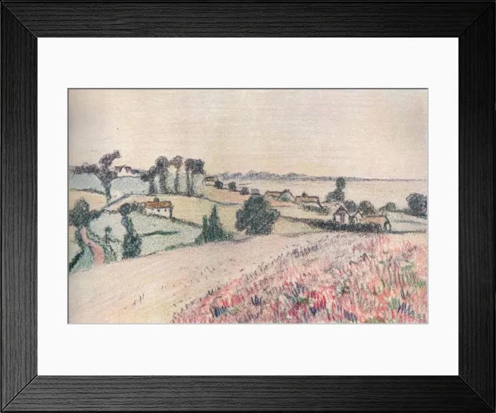 Framed Print : From a drawing in coloured chalks by Lucien Pissarro, c20th century. Artist: Lucien Pissaro Framed Print : From a drawing in coloured chalks by Lucien Pissarro, c20th century. Artist: Lucien Pissaro