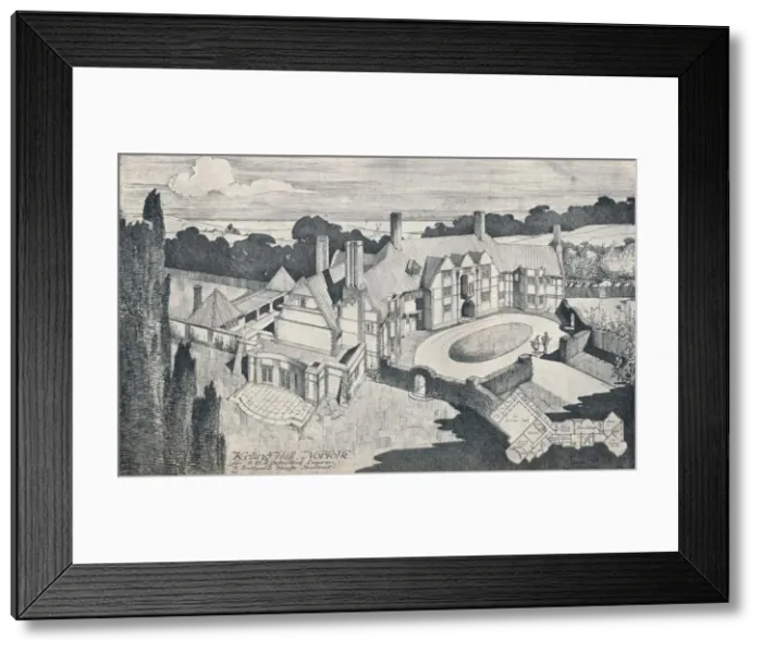 Framed Print : Kelling Hall, Norfolk. E Brantwood Maufe, A. R. I. B. A. Architect, c1912. Artist: Edward Brantwood Maufe Framed Print : Kelling Hall, Norfolk. E Brantwood Maufe, A. R. I. B. A. Architect, c1912. Artist: Edward Brantwood Maufe