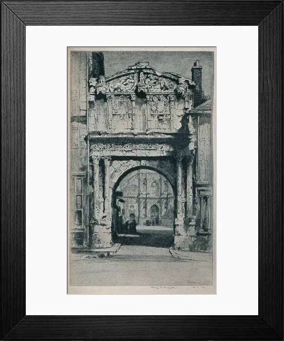 Framed Print : Porte Saint-Pierre, Auxerre, 1912. Artist: Albany E Howarth Framed Print : Porte Saint-Pierre, Auxerre, 1912. Artist: Albany E Howarth