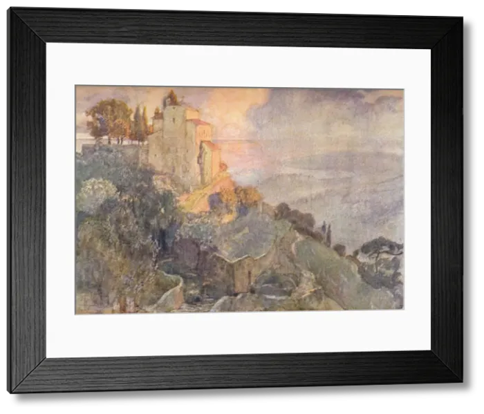 Framed Print : Storm at Sunset on the Rivera, c19th century. Artist: Joseph Walter West Framed Print : Storm at Sunset on the Rivera, c19th century. Artist: Joseph Walter West