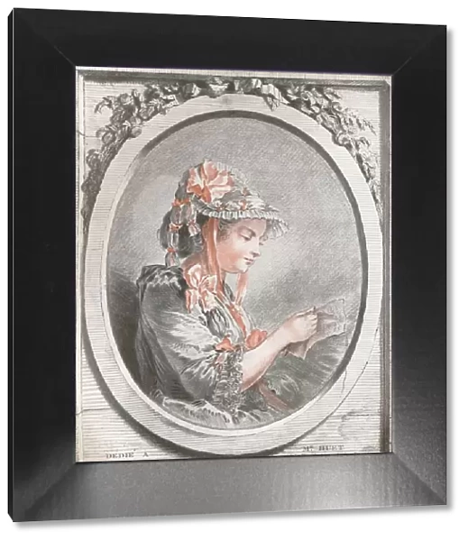 Portrait of Madame Huet, c1773. Artist: Gilles Demarteau