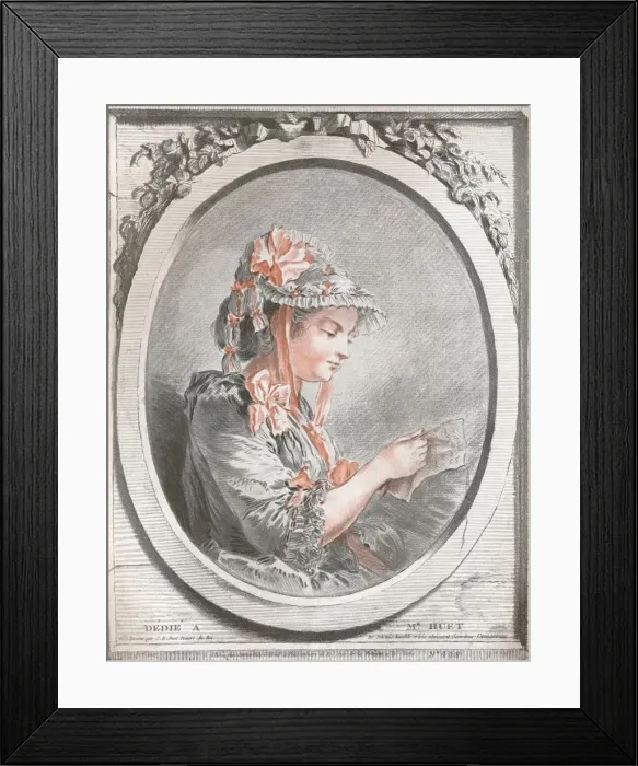 Framed Print : Portrait of Madame Huet, c1773. Artist: Gilles Demarteau Framed Print : Portrait of Madame Huet, c1773. Artist: Gilles Demarteau