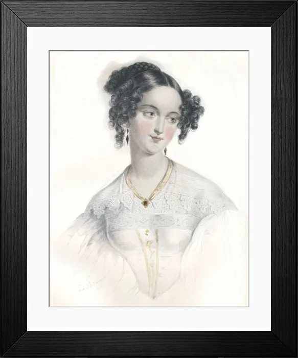 Framed Print : Mary Teresa, wife of Sixteenth Earl of Shrewsbury, 1834. Artist: L Mansion Framed Print : Mary Teresa, wife of Sixteenth Earl of Shrewsbury, 1834. Artist: L Mansion