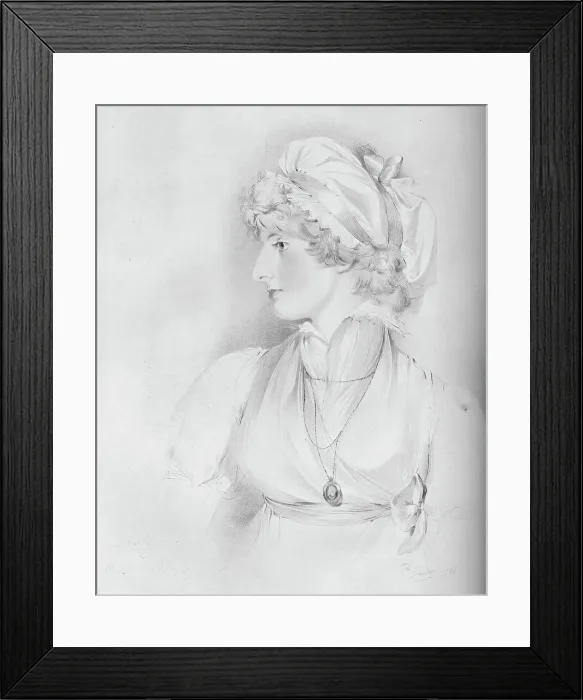 Framed Print : Mrs. Siddons, 1797. Artist: RJ Lane Framed Print : Mrs. Siddons, 1797. Artist: RJ Lane