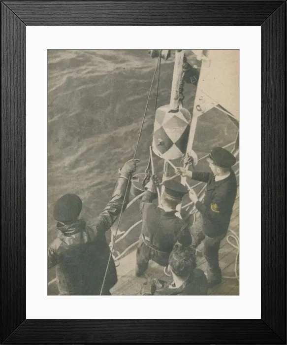 Framed Print : Aboard a British Minesweeper, 1945 Framed Print : Aboard a British Minesweeper, 1945