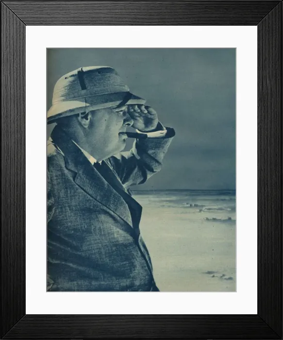 Framed Print : Mr. Churchill Spies the Enemy, 1942 Framed Print : Mr. Churchill Spies the Enemy, 1942
