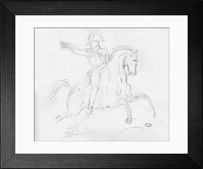 Framed Print : Napoleon on Horseback, c18th century. Artist: Carle Vernet Framed Print : Napoleon on Horseback, c18th century. Artist: Carle Vernet
