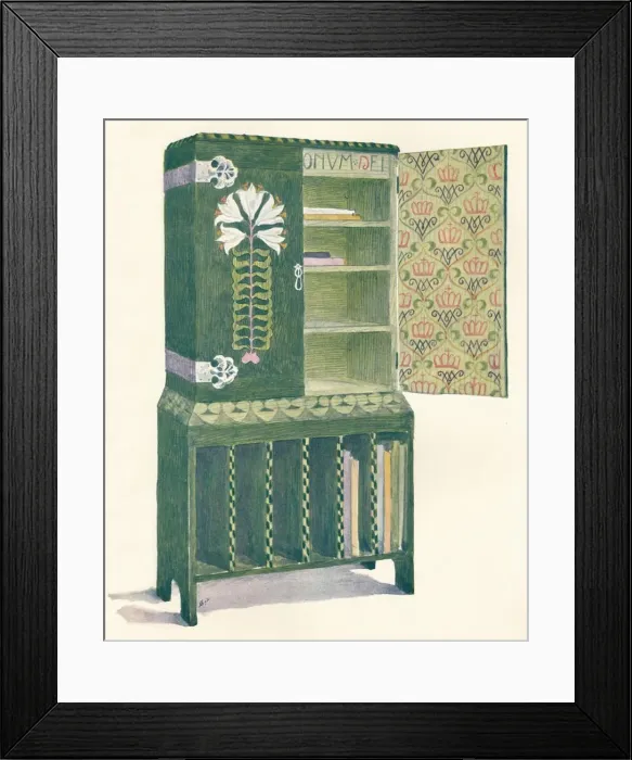Framed Print : Music Cabinet. From a sketch by M. H. Baillie Scott, 19th century. Artist: Mackay Hugh Baillie Scott Framed Print : Music Cabinet. From a sketch by M. H. Baillie Scott, 19th century. Artist: Mackay Hugh Baillie Scott