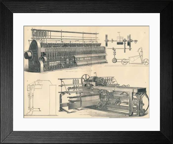 Framed Print : Cotton-Spinning, c19th century Framed Print : Cotton-Spinning, c19th century
