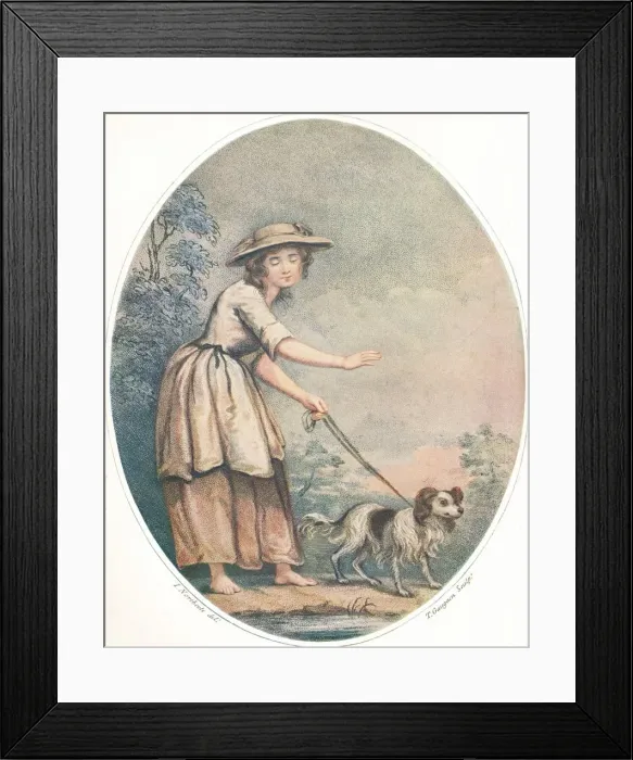 Framed Print : A Blind Girl of Rome, c18th century. Artist: Thomas Gaugain Framed Print : A Blind Girl of Rome, c18th century. Artist: Thomas Gaugain