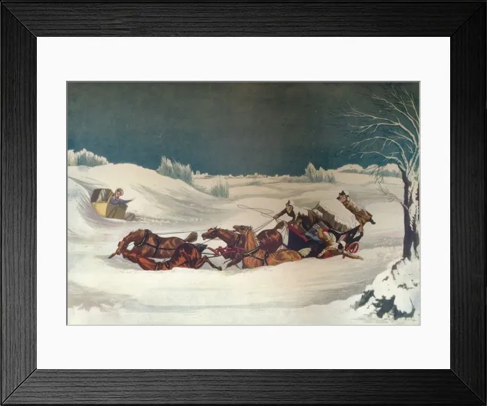 Framed Print : The Liverpool Mail Near St Albans, 19th century. Artist: Robert Havell Framed Print : The Liverpool Mail Near St Albans, 19th century. Artist: Robert Havell